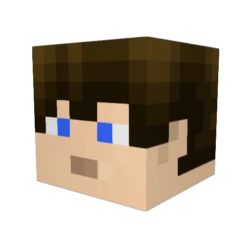 Landor Minecraft avatar head, 3D render