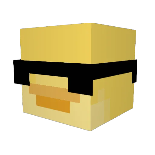 Landriu Minecraft avatar head, 3D render