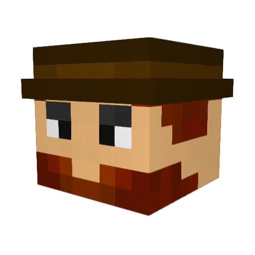 LandsKitten2 Minecraft avatar head, 3D render