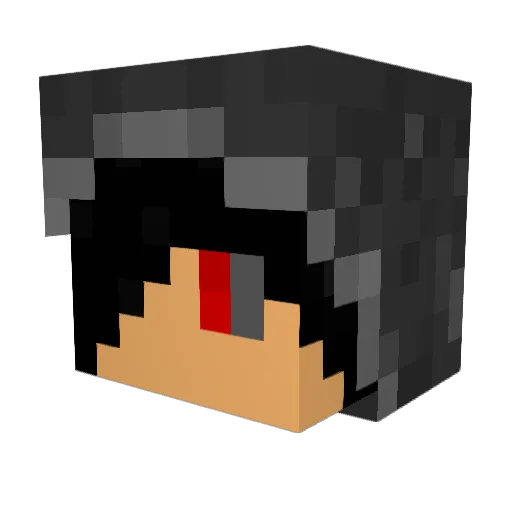 Landscapes Minecraft avatar head, 3D render