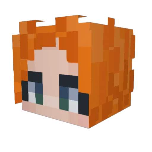 Landspeeder Minecraft avatar head, 3D render