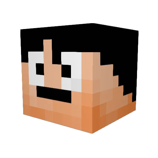 Landtree Minecraft avatar head, 3D render