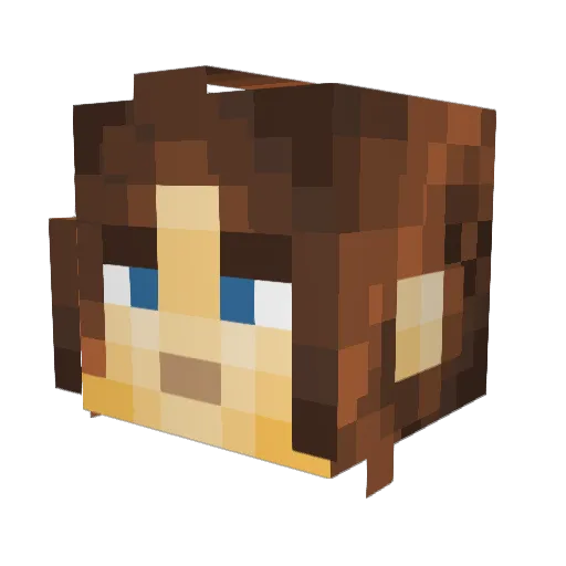 Landulf01 Minecraft avatar head, 3D render