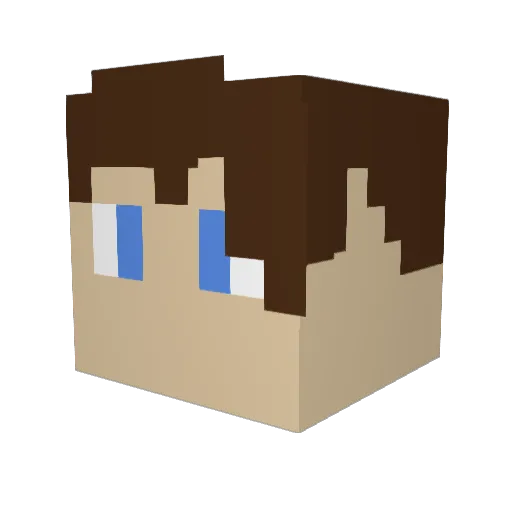 Landummy Minecraft avatar head, 3D render