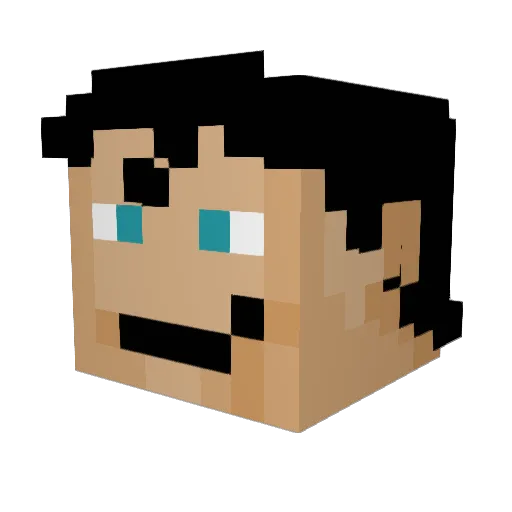 LandyenKnight Minecraft avatar head, 3D render