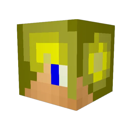 LaneFry Minecraft avatar head, 3D render
