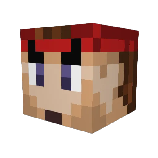 Lanehill Minecraft avatar head, 3D render