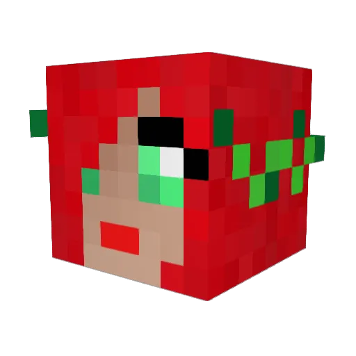 Lanenarosada Minecraft avatar head, 3D render