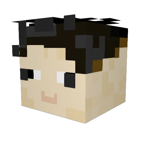 LanerzXD Minecraft avatar head, 3D render