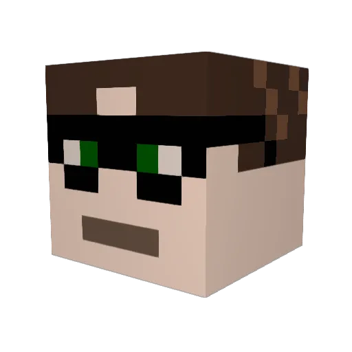 LanetheGreat Minecraft avatar head, 3D render