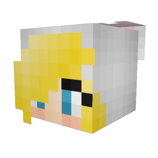 Laneypoo24 Minecraft avatar head, 3D render