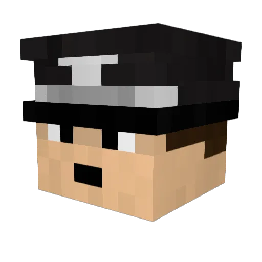 Lanfire Minecraft avatar head, 3D render
