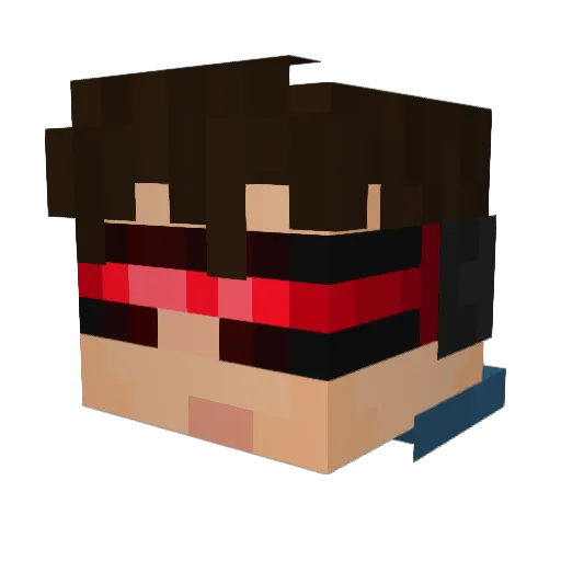 LangCrafts Minecraft avatar head, 3D render