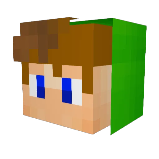 LangLort Minecraft avatar head, 3D render