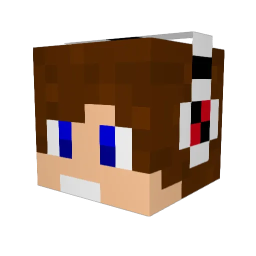 Lang_Dead Minecraft avatar head, 3D render