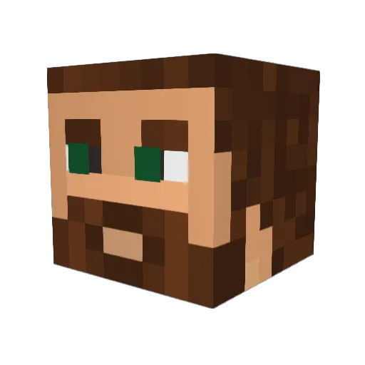 Langbaard591 Minecraft avatar head, 3D render