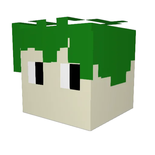 Lange_Per Minecraft avatar head, 3D render
