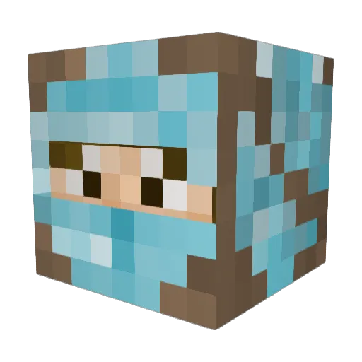 Langenek77 Minecraft avatar head, 3D render