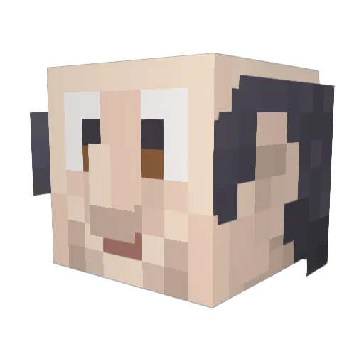 Langnek Minecraft avatar head, 3D render