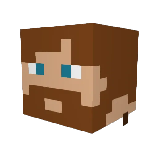 Langosch04 Minecraft avatar head, 3D render