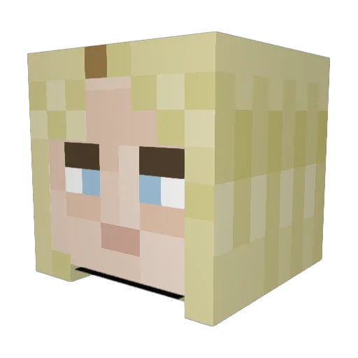 Langsby Minecraft avatar head, 3D render
