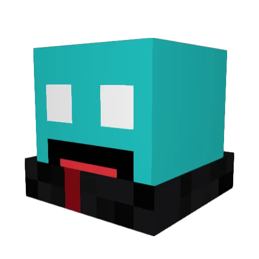Languidly Minecraft avatar head, 3D render