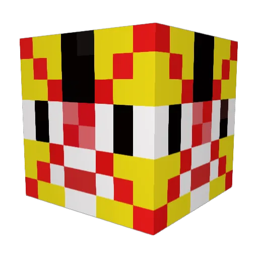Lanhute Minecraft avatar head, 3D render