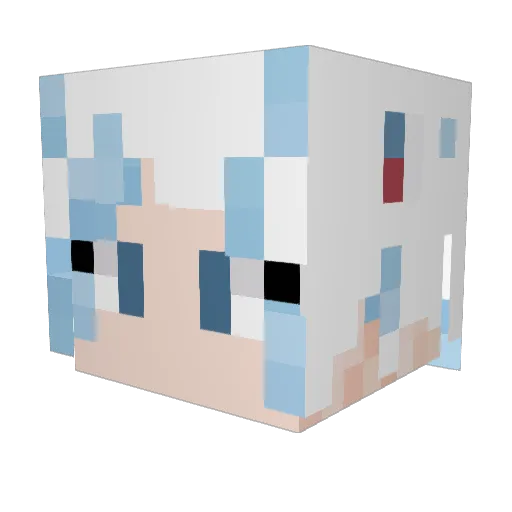 Lanianov Minecraft avatar head, 3D render