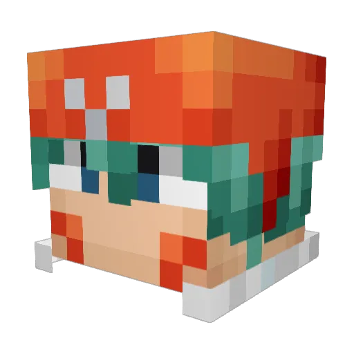 Lanicoa Minecraft avatar head, 3D render