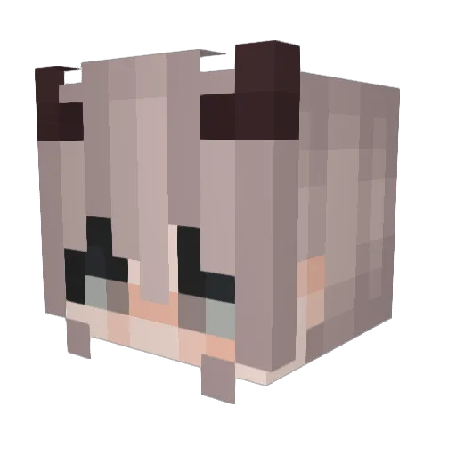 Lanii123 Minecraft avatar head, 3D render