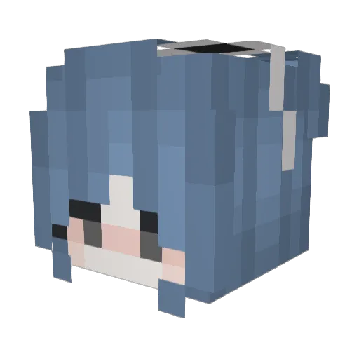 Lanissee Minecraft avatar head, 3D render