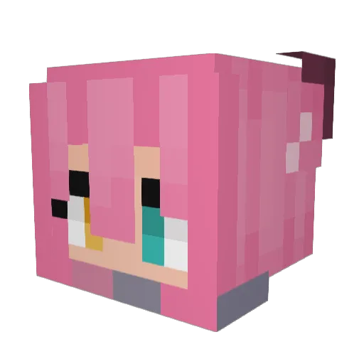 Lankay_ Minecraft avatar head, 3D render