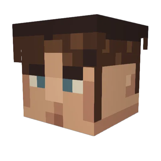 Lankdal Minecraft avatar head, 3D render