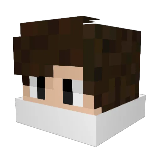 Lankhou Minecraft avatar head, 3D render