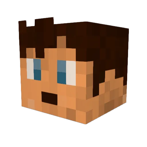 Lankiee Minecraft avatar head, 3D render