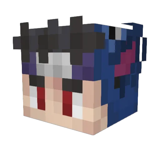 Lankku Minecraft avatar head, 3D render