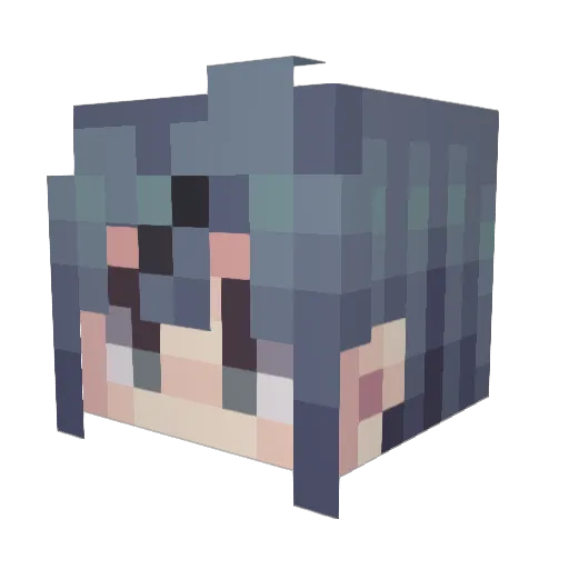 Lankun023 Minecraft avatar head, 3D render