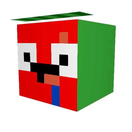 Lanky6 Minecraft avatar head, 3D render