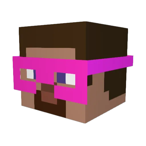 Lanky_J Minecraft avatar head, 3D render