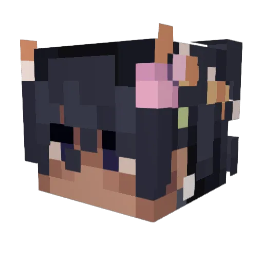 Lanly Minecraft avatar head, 3D render