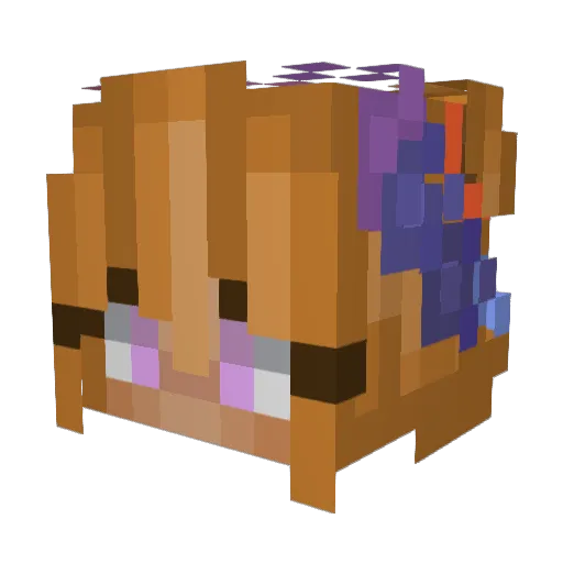 Lanmo_rive Minecraft avatar head, 3D render