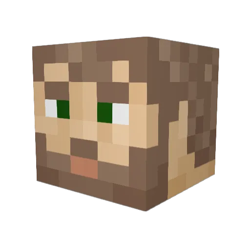 Lannachi Minecraft avatar head, 3D render