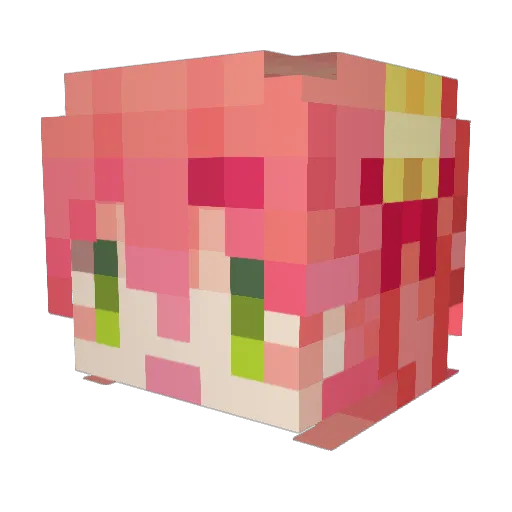 Lannest Minecraft avatar head, 3D render