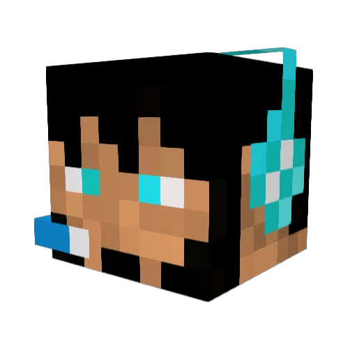 Lannick Minecraft avatar head, 3D render
