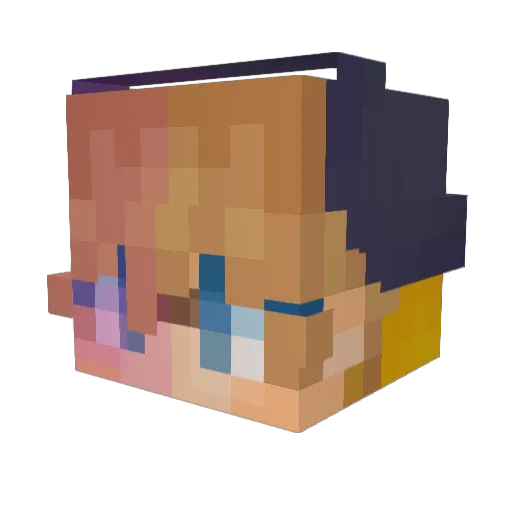 Lannie1015 Minecraft avatar head, 3D render