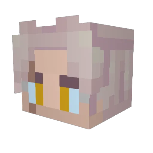 Lannifox Minecraft avatar head, 3D render