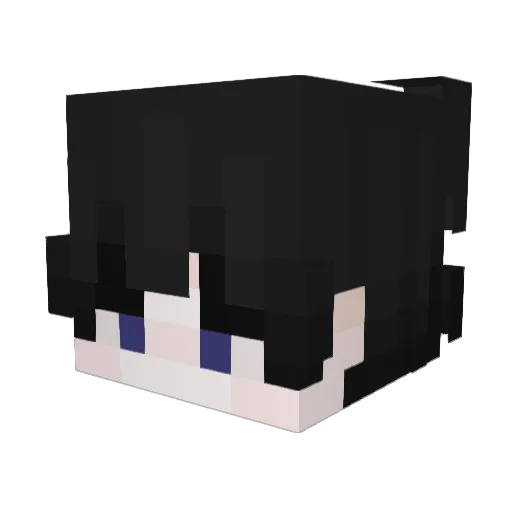 Lannill Minecraft avatar head, 3D render
