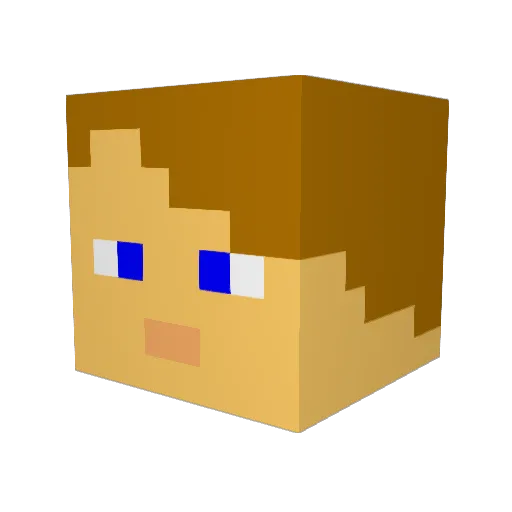 LannonGaming Minecraft avatar head, 3D render