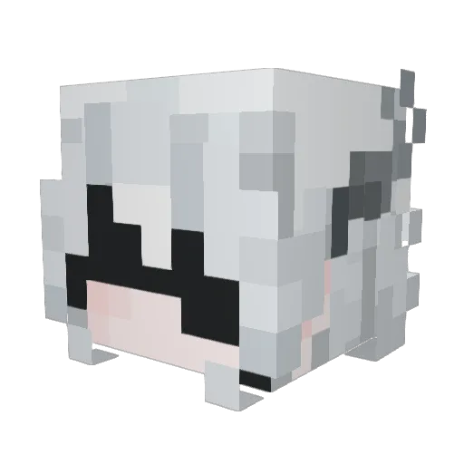 Lannore Minecraft avatar head, 3D render
