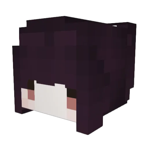 Lanoga Minecraft avatar head, 3D render